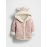 Gap Baby zateplený kardigan Růžová – Zboží Dáma