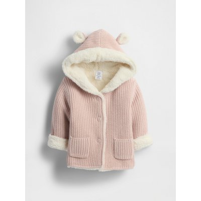 Gap Baby zateplený kardigan Růžová – Zboží Dáma