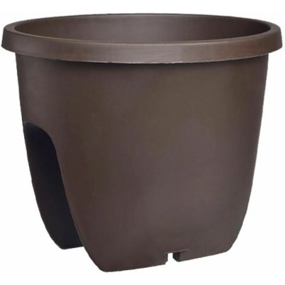 Plastkon Balkónový květináč Balconia OVI na zábradlí 30 cm hnědý – Hledejceny.cz