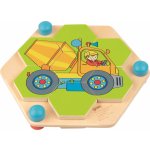Goki Puzzle hexagon Stavební stroje – Zboží Mobilmania