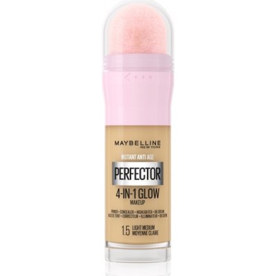 Maybelline Instant Age Rewind Perfector 4-in-1 Glow rozjasňující make-up pro přirozený vzhled 1.5 Light Medium 20 ml – Zboží Dáma