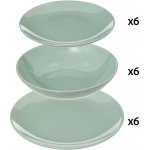 Secret de Gourmet Sada jídelních talířů pro 6 osob COLORAMA v mátové barvě 18 ks – Hledejceny.cz