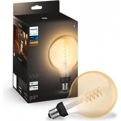 Philips LED Stmívatelná žárovka Hue WHITE FILAMENT G125 E27/7W/230V 2100K – Zboží Živě