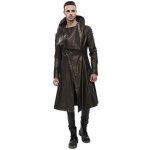 Devil Fashion Villain Blues Punk Faux Leather Trench Coat – Zboží Dáma
