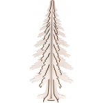 Autronic Strom dřevěná dekorace barva bílá AC7159 – Zboží Mobilmania