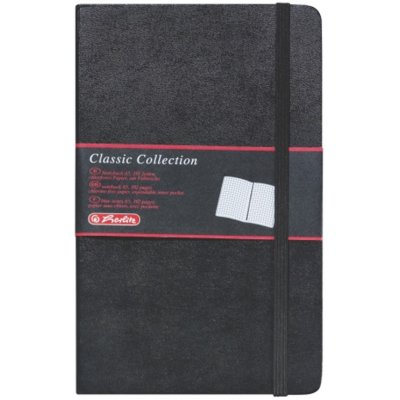Herlitz Záznamní kniha A5 čtvereček Classic Collection černá 96 listů – Sleviste.cz