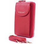 Pouzdro Jennifer Jones Mini kabelka na telefon a peněženka s popruhem na krk červené 1125 – Zboží Mobilmania