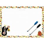 Oboustranně stíratelná tabulka/kreslící podložka A4 2 popisovače s plstěným hrotem Krtek 3 – Zboží Dáma