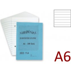 HIT OFFICE Náplň do záznamníku A6 linkovaná 100 listů