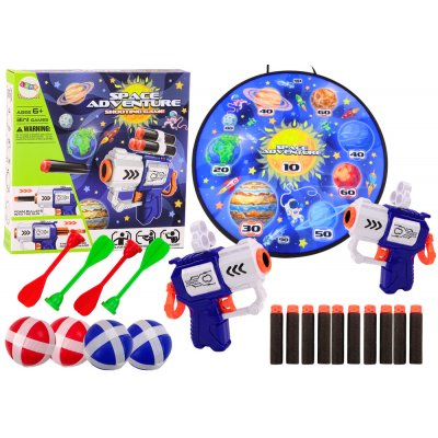 mamido Hra zručnosti terč pistole šipky kuličky Vesmír – Sleviste.cz