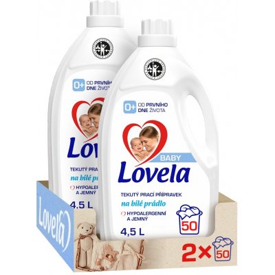 Lovela Baby tekutý prací přípravek na bílé prádlo 2 × 4,5 l 100 PD – Sleviste.cz