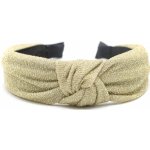 Třpytivá čelenka s uzlem zlatá – Zboží Dáma