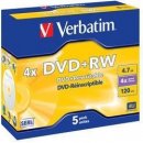 Verbatim DVD+RW 4,7GB 4x, jewel, 5ks (43229)