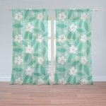 Sablio Záclony Bílé květy s lístky: 2ks 150x250cm – Hledejceny.cz