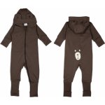 Moniel Dětský rostoucí teplákový overal Medvěd Basic Chocolate – Zbozi.Blesk.cz