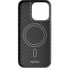 Pouzdro a kryt na mobilní telefon Apple Pouzdro Epico Mag+ Hybrid Carbon Case - MagSafe compatible iPhone 15 Pro - černé