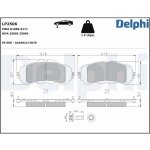 Sada brzdových destiček, kotoučová brzda DELPHI LP2506 – Sleviste.cz