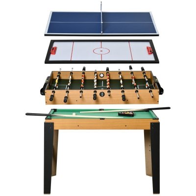 HOMCOM Stolní hokej fotbal kulečník tenis 107 x 61 x 84,5cm