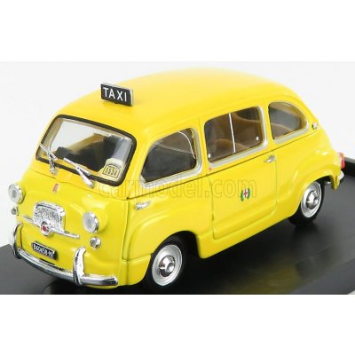 Brumm Fiat 600d Multipla Taxi Milano 1970 1:43 Žlutá