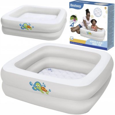 Bestway Nafukovací cestovní vanička 86 x 86 x 25cm – Zboží Mobilmania