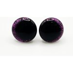 Glitrové bezpečnostní oči Ø14mm (Pár) Barva: Fialová – Zboží Dáma