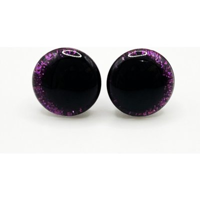 Glitrové bezpečnostní oči Ø14mm (Pár) Barva: Fialová – Zboží Dáma