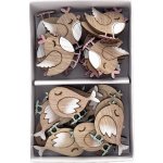 Dřevěné samolepky - kuřátka, box 24 ks – Zboží Dáma