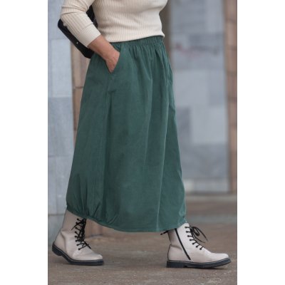 Italy fashion manšestrová sukně MALORY tyrkysová – Zboží Dáma