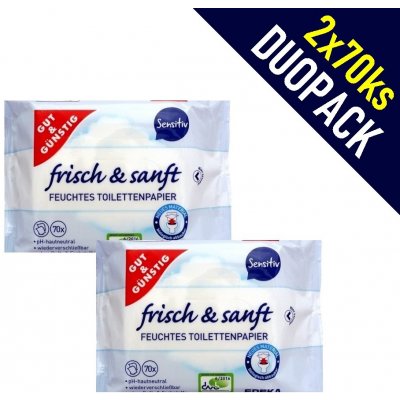 GUT&GÜNSTIG Frisch & Sanft SENSITIV 2 x 70 ks – Zboží Dáma