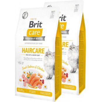 Brit Care Cat Grain-Free Haircare Healthy & Shiny Coat 2 x 7 kg
