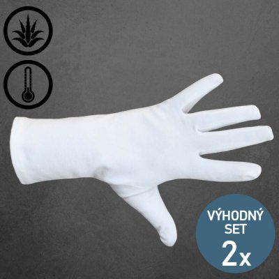 Knitva pánské bavlněné rukavice s Aloe Vera 2 páry bílé – Hledejceny.cz