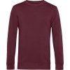 Pánská mikina B&C Inspire Crew Neck COT-01U31B37000 Burgundová