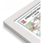 Excart Maps Středočeský kraj - nástěnná mapa 135 x 100 cm Varianta: mapa v dřevěném rámu, Provedení: Pegi bílý – Hledejceny.cz
