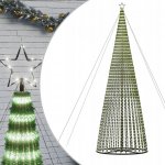 vidaXL Vánoční stromek kužel 1 544 studených bílých LED diod 500 cm – Hledejceny.cz
