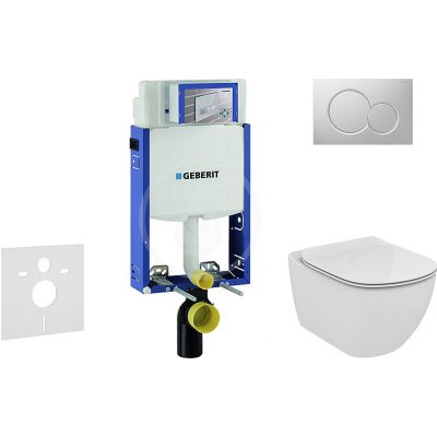 Geberit Kombifix tlačítko Sigma01 matný chrom WC Ideal Standard + sedátko 110.302.00.5 NU3 – Hledejceny.cz