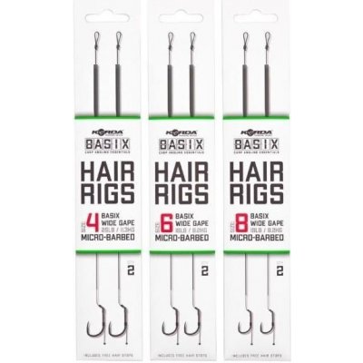 Korda Návazce Basix Hair Rigs Wide Gape Barbless vel.4 25lb – Hledejceny.cz