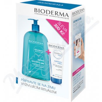 Bioderma Atoderm sprchový gel 1 l + mléko 200 ml dárková sada. od 584 Kč -  Heureka.cz