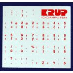 Přelepka na klávesnici česká, červená pkczr – Sleviste.cz