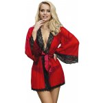Subblime Transparent Fabric Robe with Lace Detail Red – Zboží Mobilmania