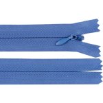 Spirálový zip skrytý šíře 3 mm, délka 22 cm - modrý – Hledejceny.cz