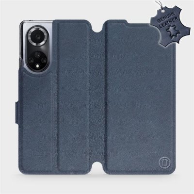 Pouzdro Mobiwear Luxusní kožené Flip Huawei Nova 9 - Modré - L_NBS Blue Leather – Sleviste.cz