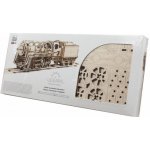 Ugears 3D mechanické puzzle Parní lokomotiva s vagónem 443 ks – Zboží Dáma