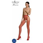 Passion Erotické punčochové kalhoty ECO S007 red – Zboží Mobilmania