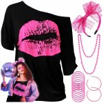 převlek cosplay tričko retro 80. léta disco + šperky – Hledejceny.cz