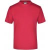 Pánské Tričko James+Nicholson základní triko ve vysoké gramáži bez bočních švů Červená JN002