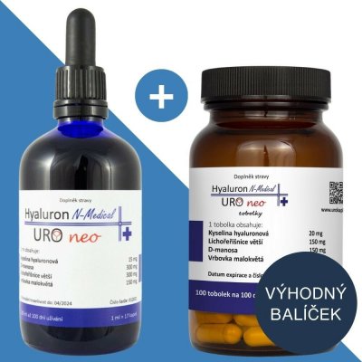 N-Medical sada Hyaluron URO neo 100 ml + Hyaluron URO neo 100 tablet – Hledejceny.cz