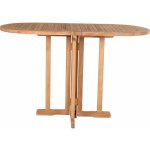Nordic Living Teakový zahradní rozkládací stůl Elvah 120 x 60 cm – Hledejceny.cz