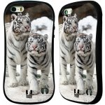 Pouzdro HEAD CASE Apple Iphone 5/5S vzor slavná zvířata foto dva bílí tygři – Zboží Mobilmania