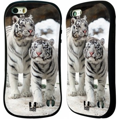Pouzdro HEAD CASE Apple Iphone 5/5S vzor slavná zvířata foto dva bílí tygři – Zboží Mobilmania