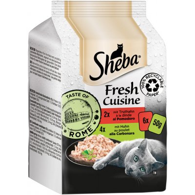 Sheba Fresh Cuisine Taste of Rome kuřecí a krůtí 6 x 50 g – Hledejceny.cz